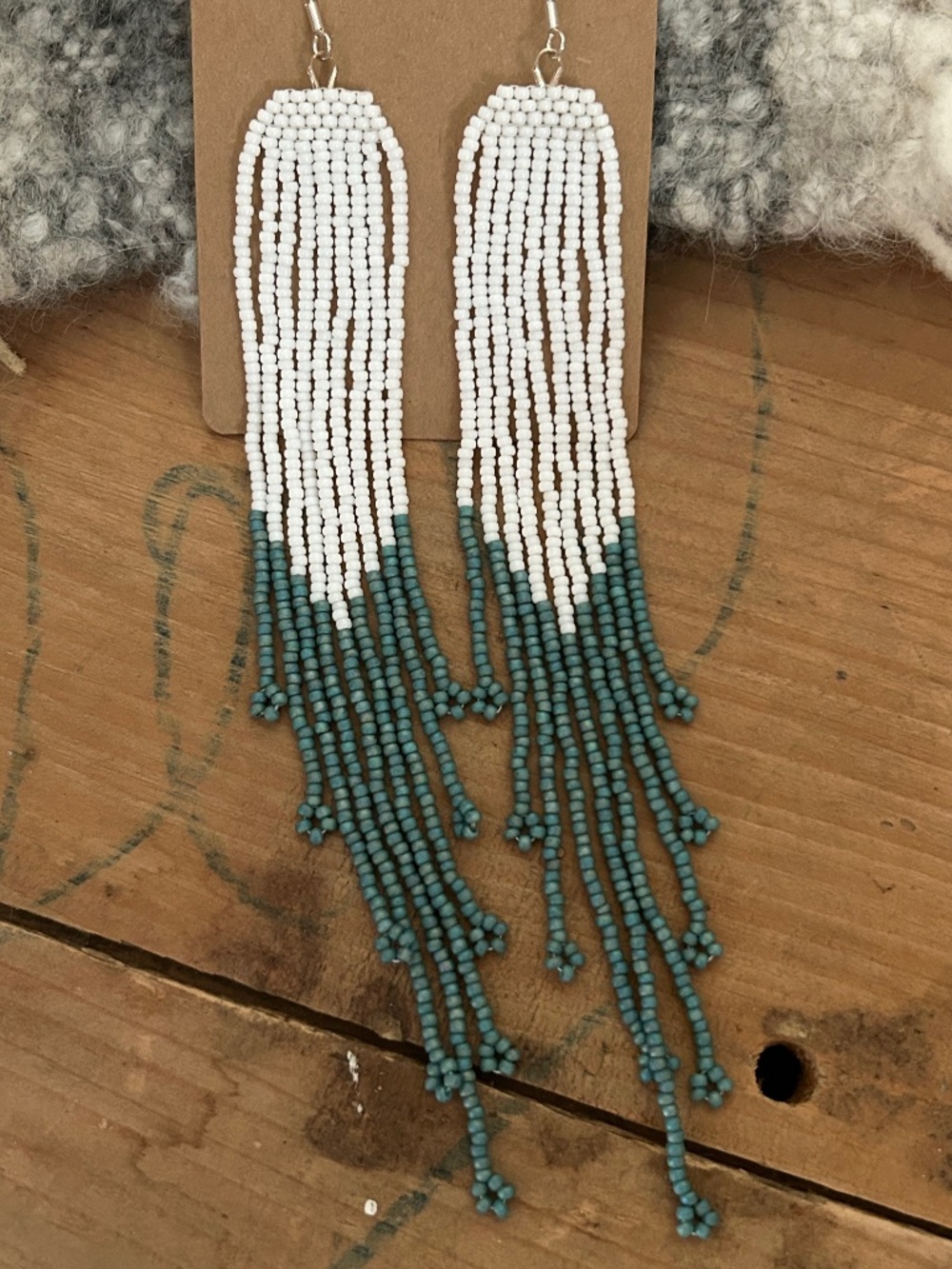 {Something Blue} Handmade Beaded Glass Earrings on Sterling Silver